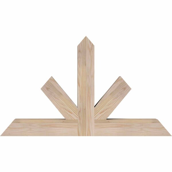 Ekena Millwork Saratoga Smooth Timber Gable Bracket, Douglas Fir, 36"W x 21"H x 3 1/2"D x 3 1/2"F, 14/12 Pitch GBW036X21X0404SAR00SDF - main